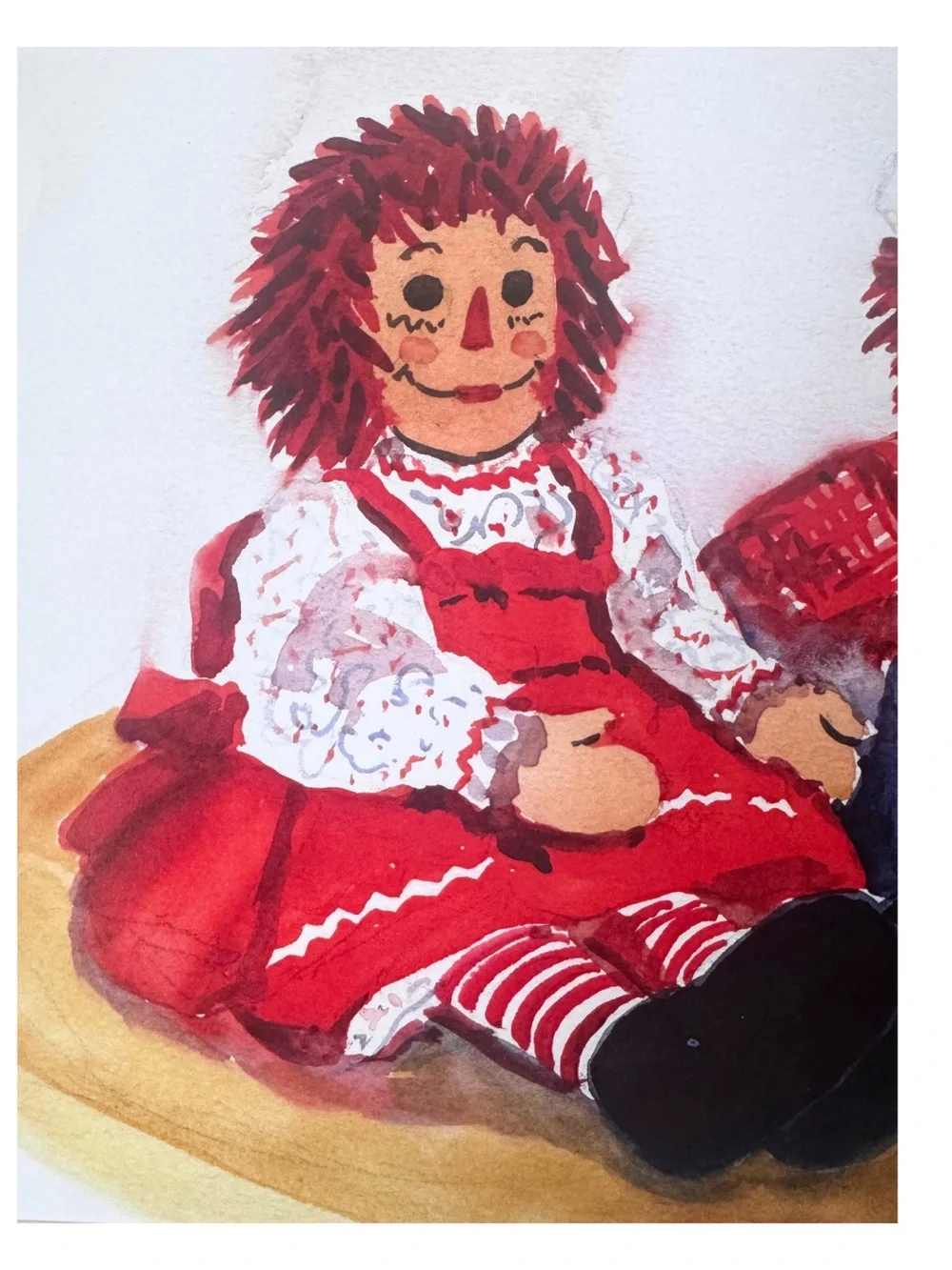 Eleanor Smith Signed Raggedy Ann and Andy Matted Art Print 12” x 10” - Picture 5 of 10